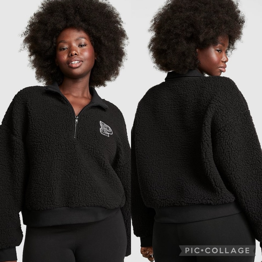 PINK Cozy Fleece Half-Zip Pullover